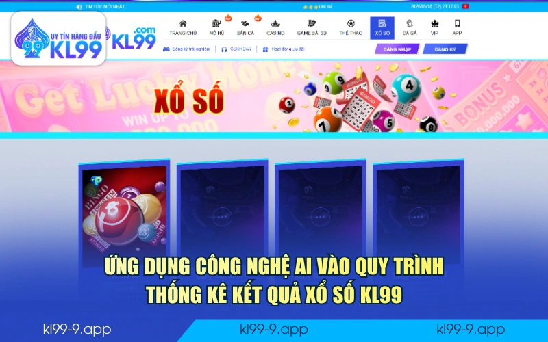 Ứng dụng công nghệ AI vào quy trình thống kê kết quả xổ số KL99